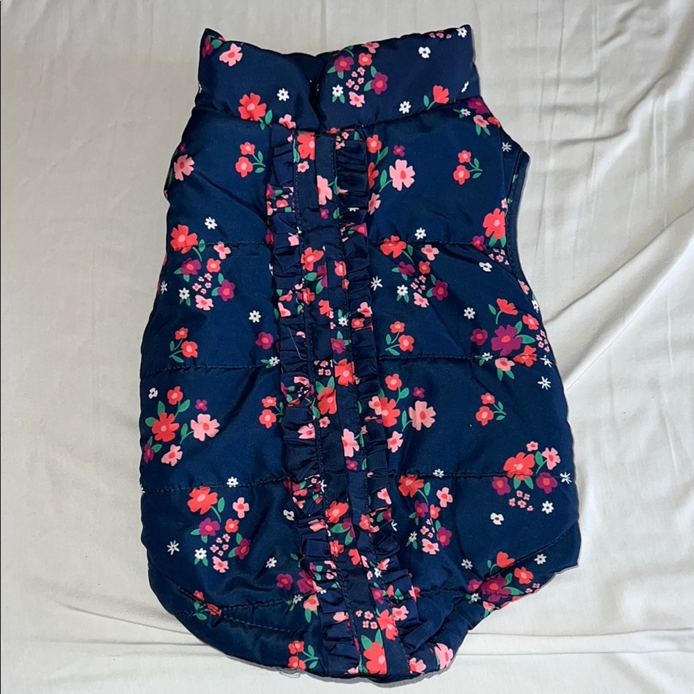 Floral Dog Puffer Vest
